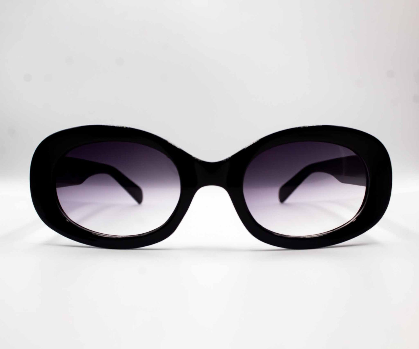All Black Oval Shaped