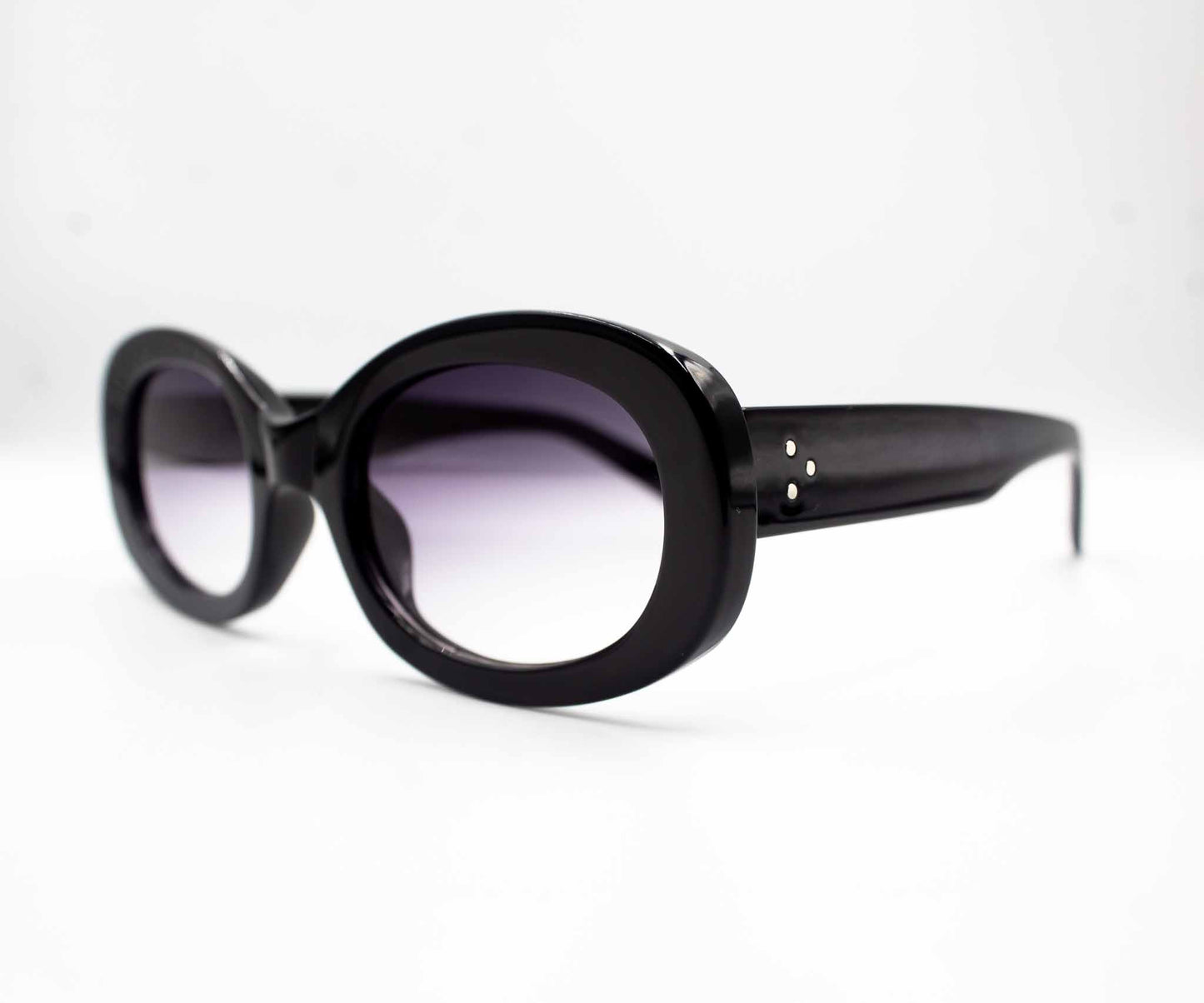 All Black Oval Shaped