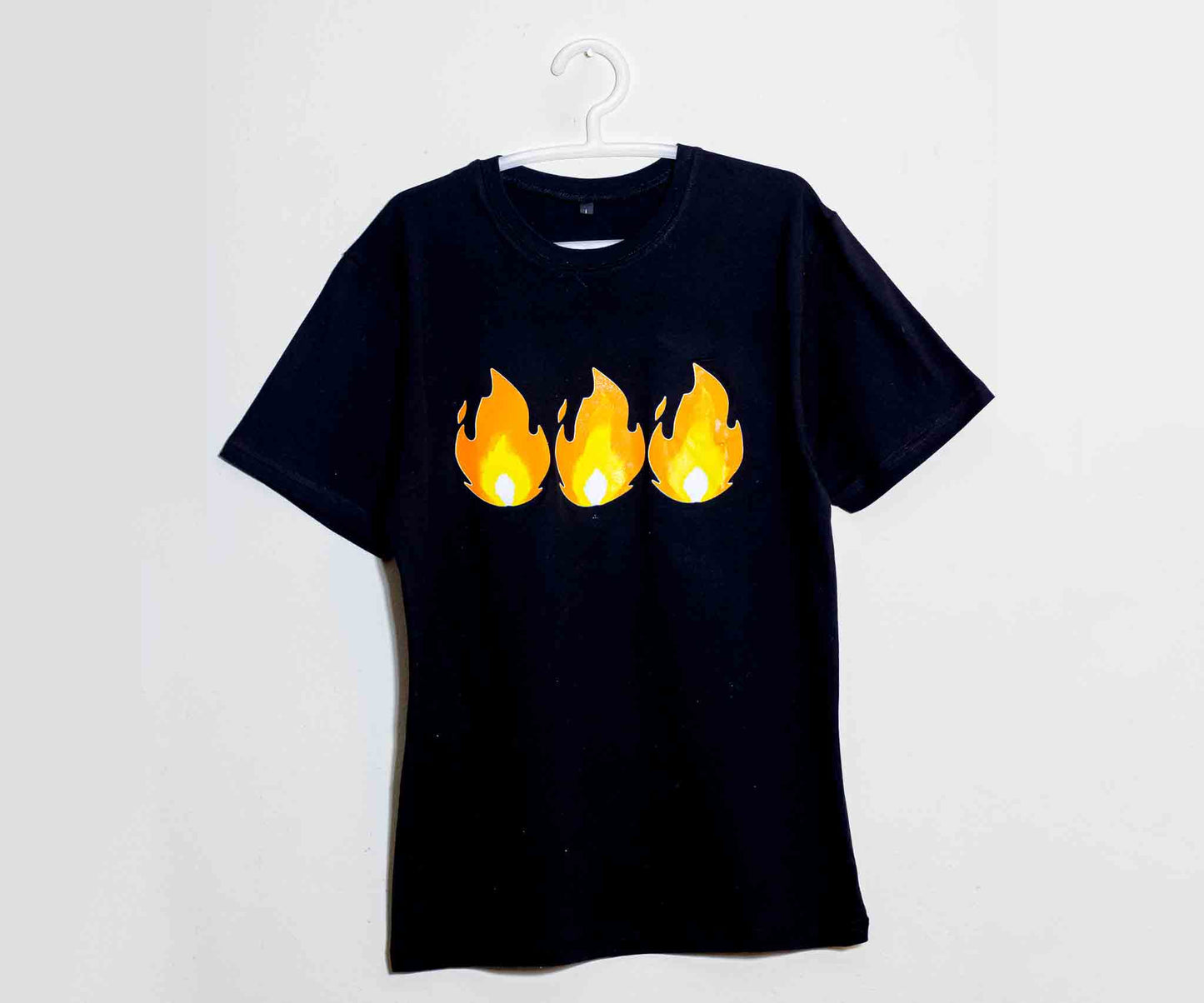 Black Fire Emoji Tee