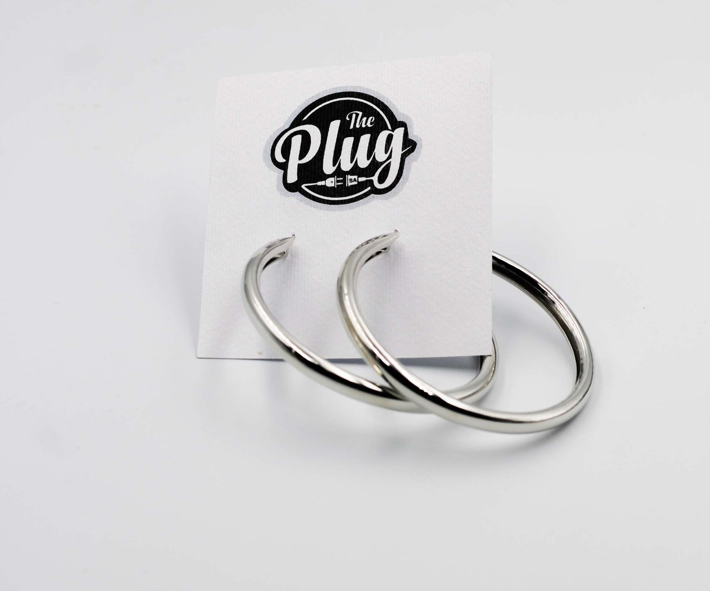 Ladies Designer Earrings (Silver Hoop)