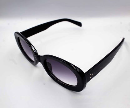 All Black Oval Shaped