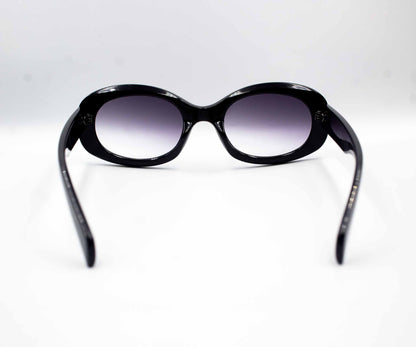All Black Oval Shaped
