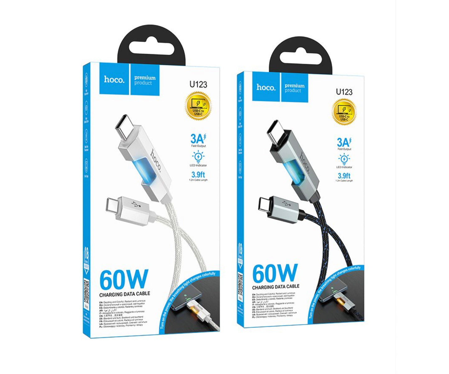 HOCO 60W Fast Charging Type C to Type C Charging Cable