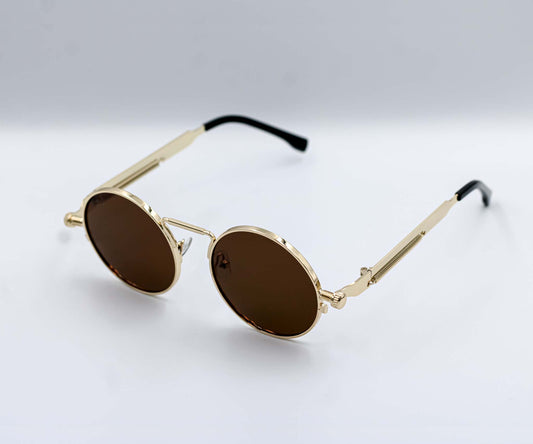 Gold & Brown, Round Frame