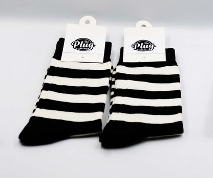 Unisex Happy Socks (Stripped Black & White)