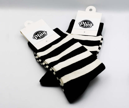 Unisex Happy Socks (Stripped Black & White)