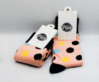 Unisex Happy Socks (Dotted Pink)