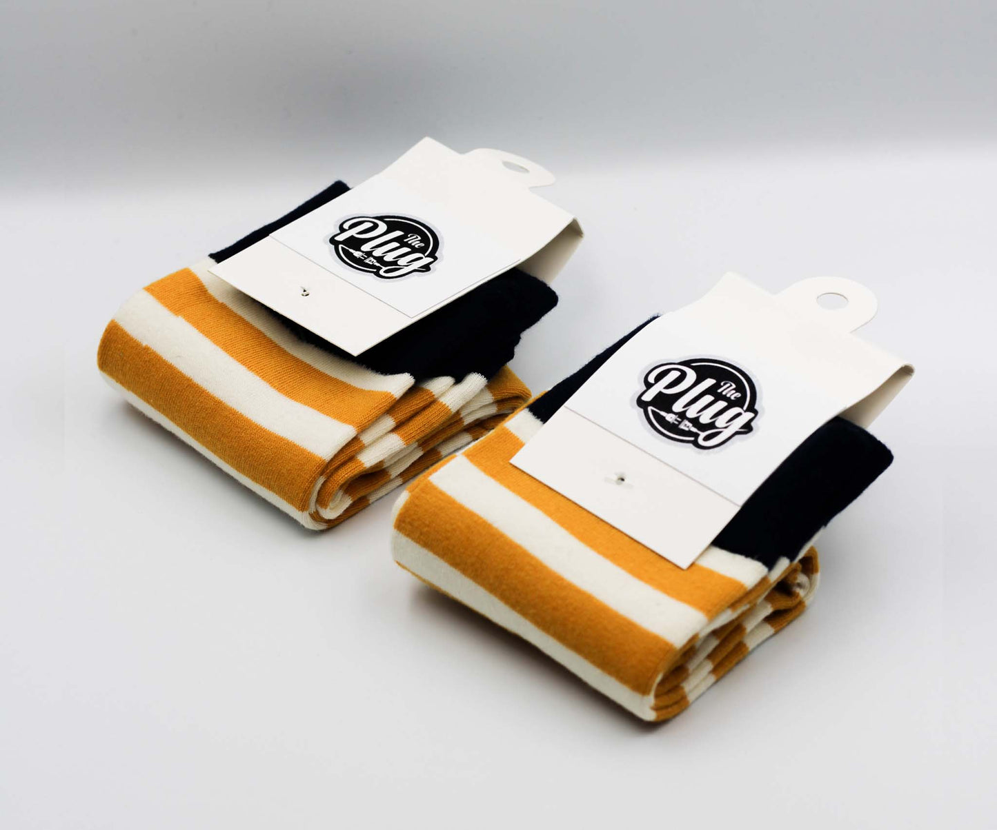 Unisex Happy Socks (Stripped Navy & Gold)