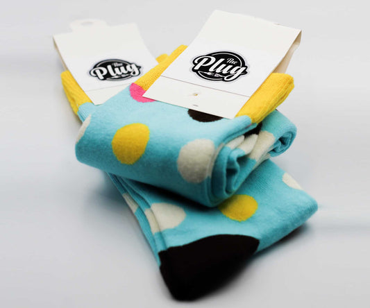 Unisex Happy Socks (Dotted Light Blue)