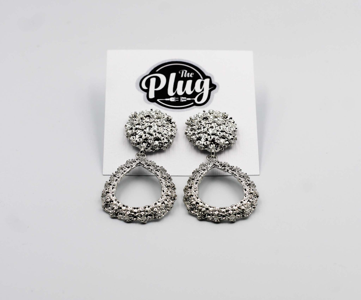 Ladies Designer Earrings (Oval Silver)